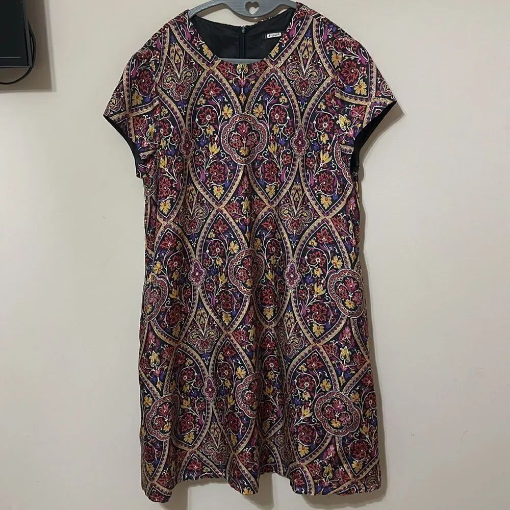 J. McLaughlin Paisley Silk Swing Dress